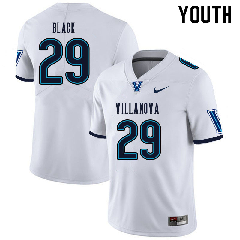 Youth #29 Amin Black Villanova Wildcats College Football Jerseys Sale-White